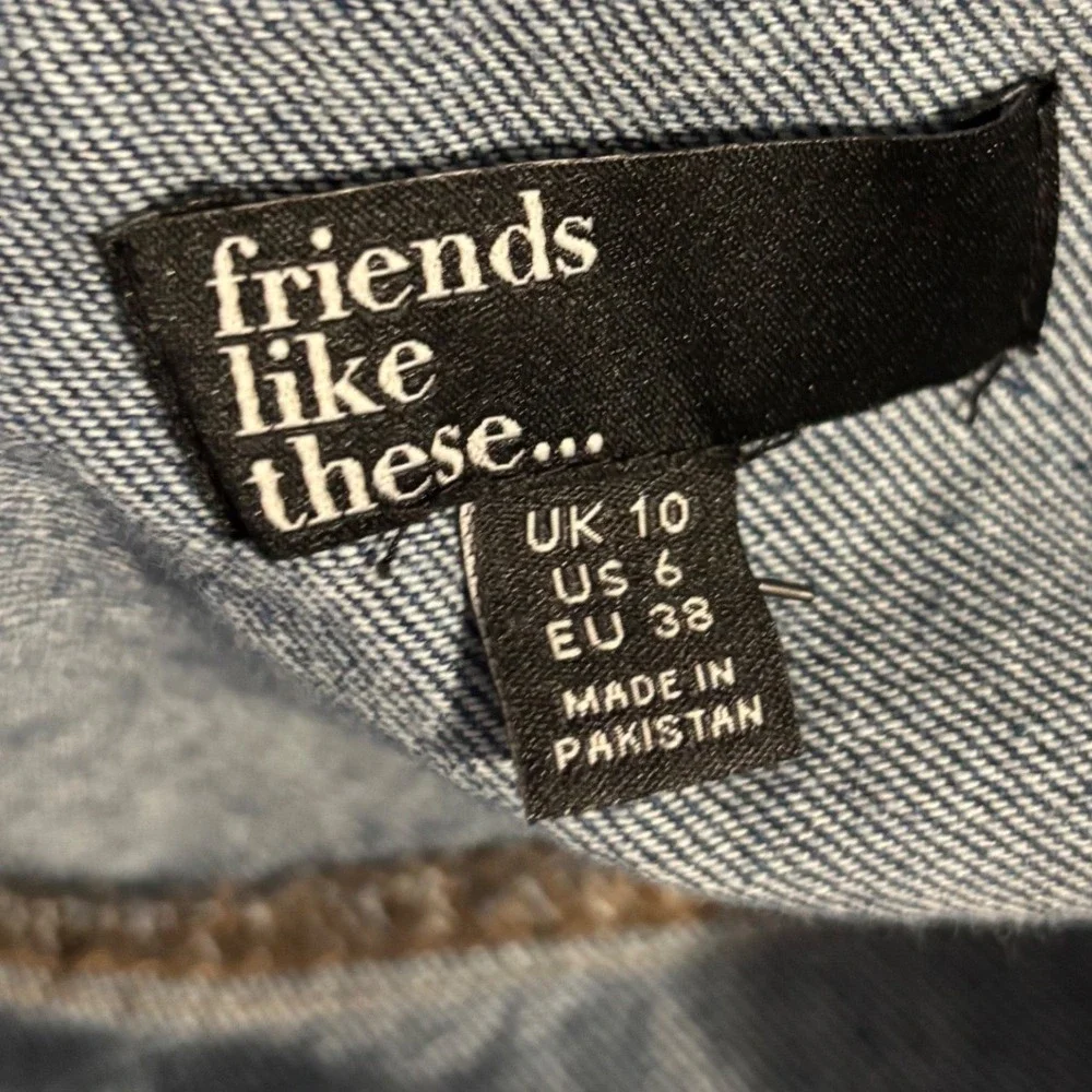 Friends Like These Denim Belted Midi Shirtdress Medium Wash Sz 6 Utility Rodeo - Picture 4 of 10